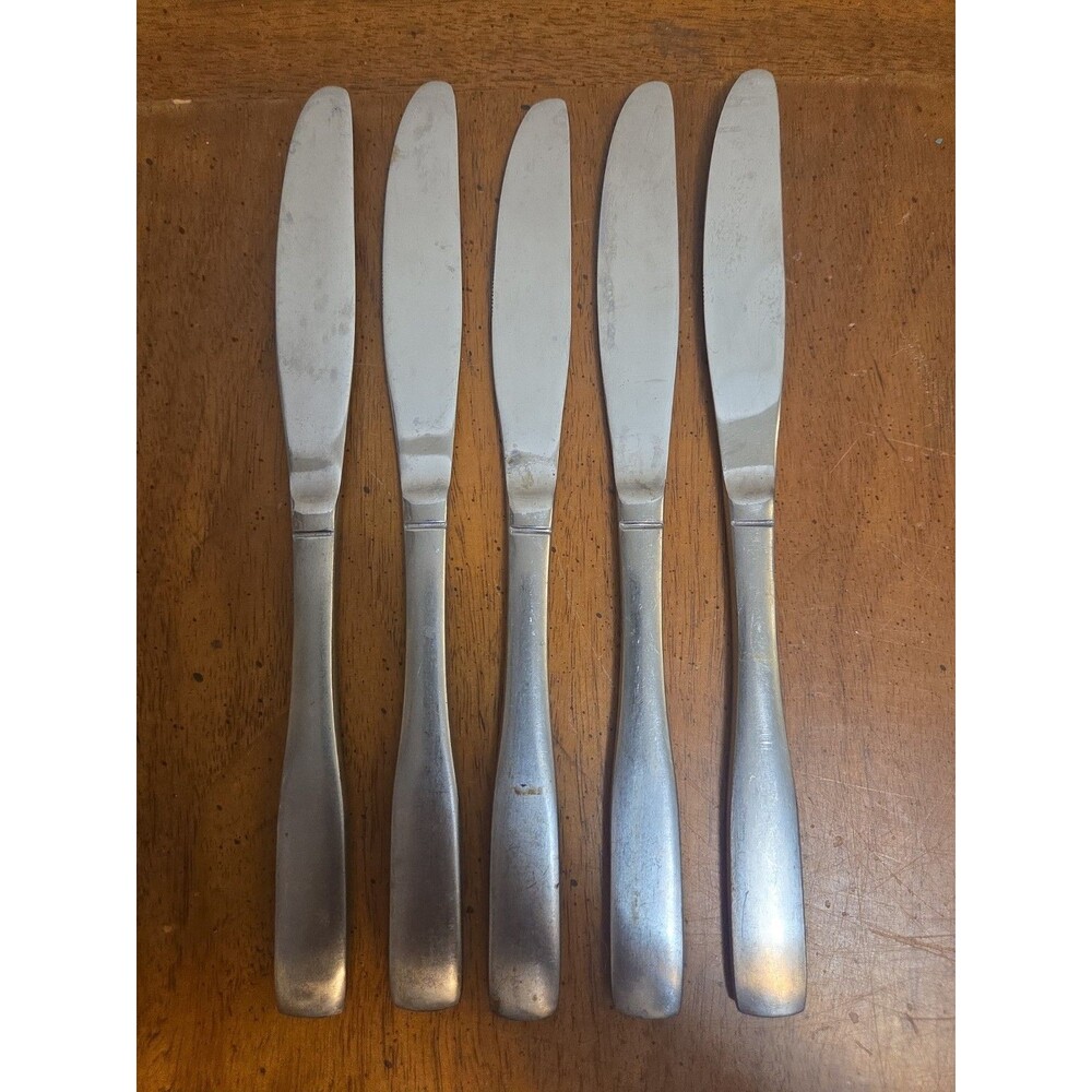 Cambridge Stainless Steel Butter Table Knives (5) Madison Satin Handle Flatware